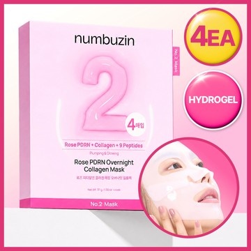 numbuzin No. 2 Rose PDRN Collagen Wrapping Overnight Film Pack 4ea