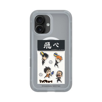 iPhone 16 AirX 流變灰 - 排球少年 Haikyu!! - 烏野貼紙包設計款