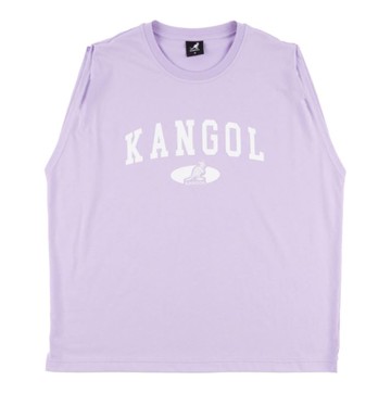 KANGOL 背心 紫 白LOGO 寬版 無袖 上衣 女 6322148291