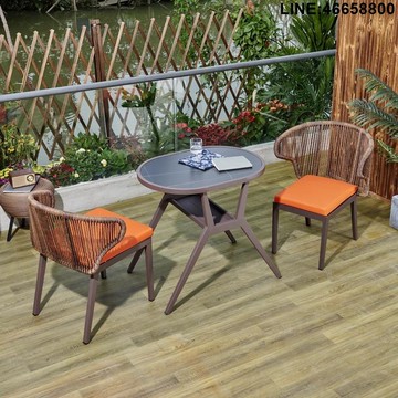 藤編桌椅 沙發椅 戶外家具 酒店家具 度假村家具 戶外沙發 庭院家具 躺椅 戶外桌椅組合 休閒家具 露營桌椅 商用家具 陽臺桌椅組合室內臥室家用公寓室外一桌二椅休閑小茶桌椅戶外藤椅 支持訂製 免運到府 快速出貨
