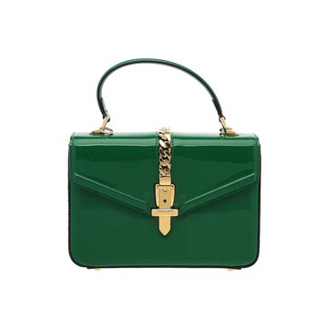 GUCCI 589479 SYLVIE 1969 漆皮手拿包盒子包