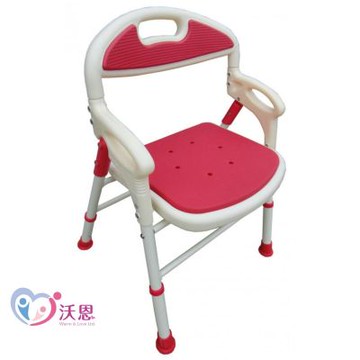 富士康 洗澡椅 FZK-168｜桃紅色款｜穩定防滑