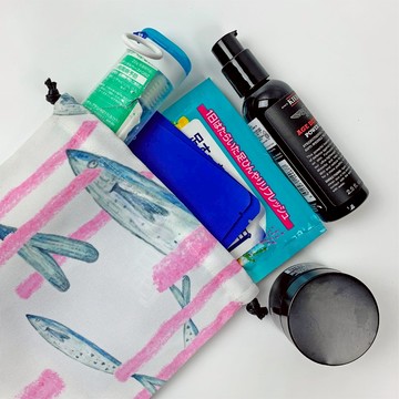 防潑水束口袋 收納袋 旅行束口收納袋 小物袋-愁刀魚