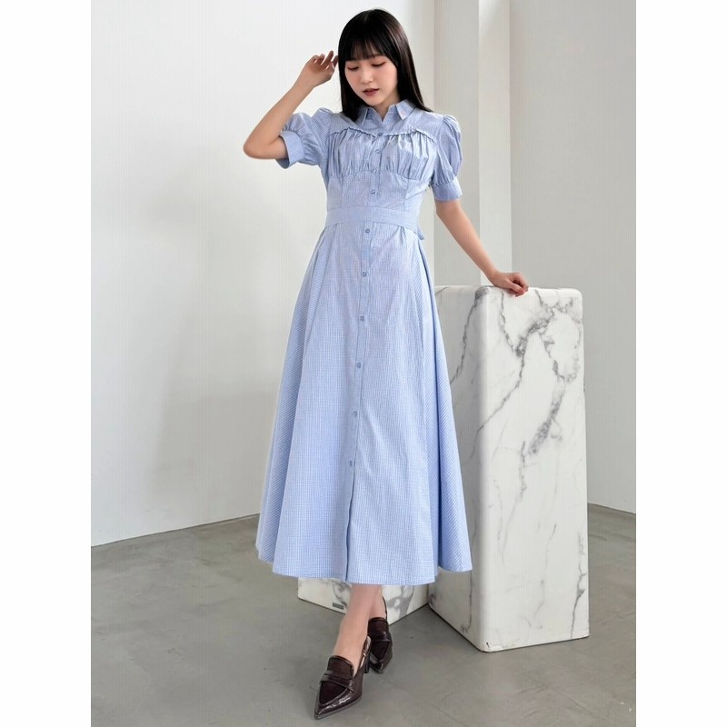 dazzlin POLO コルセットスウィッチングシャツワンピース セール】【POLOBCSコラボ】コルセットスウィッチングシャツ