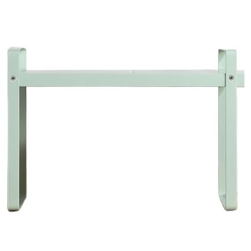 分層伸縮置物架，多用途廚櫃分層架，金屬烤漆，耐重約10公斤  綠色  1個