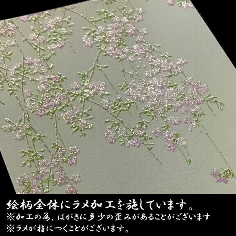 はがき ポストカード 絵葉書 桜 2021年 春 新作 花 和風 季節 枝垂れ桜 