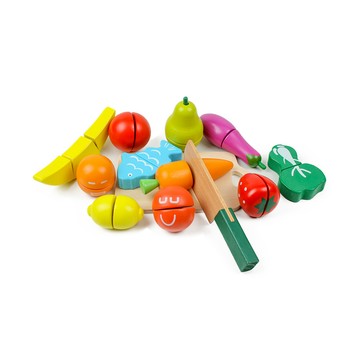 Mesenfants 蔬菜水果切切樂 木製廚房玩具13件組 扮家家酒