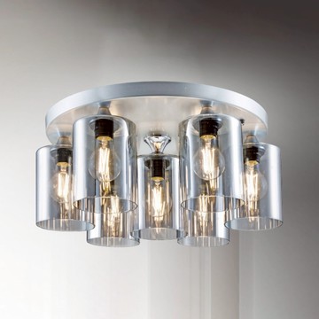 E27工業風吸頂六燈 B20-13-63806