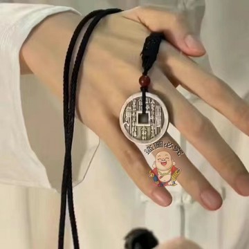 台灣出貨🔥祥雲男女 ins 銅錢項鍊 加厚新中式學生配飾吊飾 手工古風平安項鍊 招財平安偏財辟邪擋災項鍊 銅錢項鍊 古風