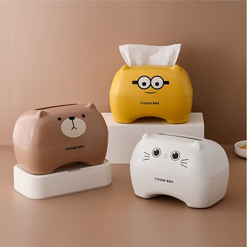 紙巾盒家用卡通創意客廳抽紙盒餐紙巾盒茶幾廁所紙抽盒紙巾收納盒