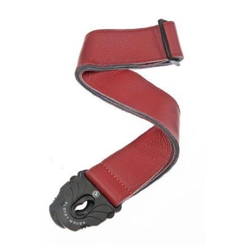 Planet Waves (プラネットウェイヴス) Planet Lock レザーギターストラップ, Red