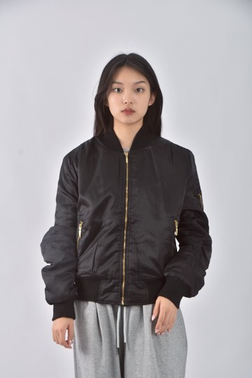 (L) the style box飛行黑色外套