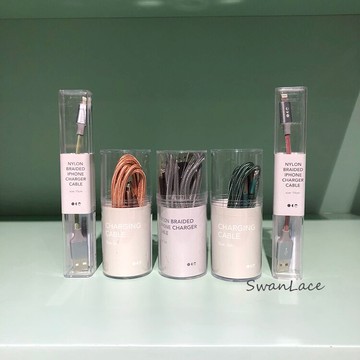 SwanLace精選 尼龍編織彩色微光澤金屬屏蔽iphone蘋果手機數據線