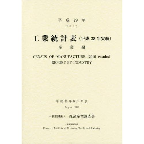 工業統計表 産業編 平成29年