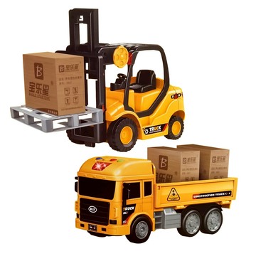 【Hi-toys】炫光音樂慣性摩輪貨車+堆高機套裝組(仿真設計/會講故事)