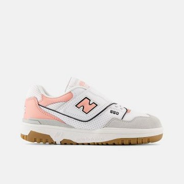 New Balance [PHB550SK] 中童 休閒鞋 運動 復古 NB 550 M楦 魔鬼氈 舒適 穿搭 白灰粉