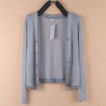 夏季女裝短款外套薄款防曬衣大碼長袖針織衫開衫外搭空調衫小披肩