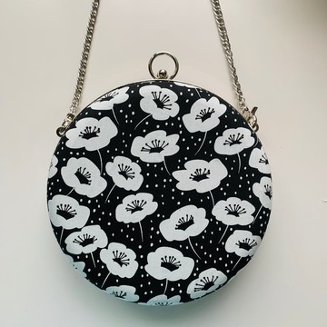 黑白花枝小圓包 - 可手拿/ 斜揹/ 婚禮姊妹禮物