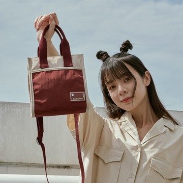 【金安德森】清新摩卡 手提斜背托特包-酒紅