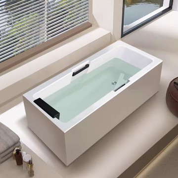公司貨 免運附發票 速發 浴缸 創新一體亞克力長安躺式浴缸超長承重500kg室內精品設計不需安裝