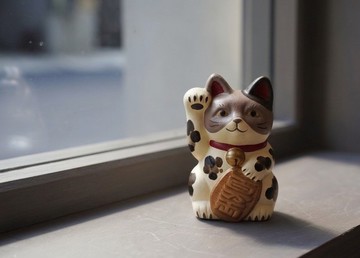 AHMLIFE 招財貓 開運 彩繪石膏擺件 原作限量商品