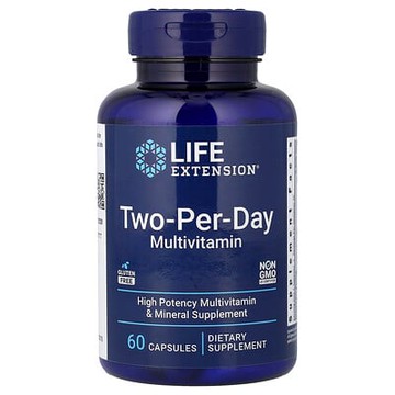 Life Extension, 每日兩粒多維生素，60 粒膠囊