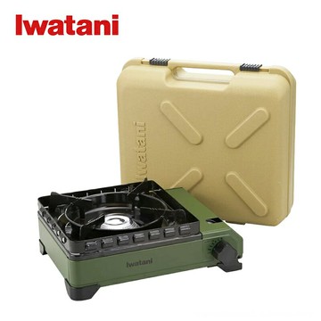 【露營趣】日本製 岩谷 Iwatani CB-ODX-1-OL 綠武士磁式防爆瓦斯爐 卡式爐 單口爐 休閒爐 烤肉爐 野炊 露營 野營