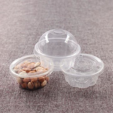 150ML帶平蓋一次性透明塑料杯梅花杯布丁杯果凍杯酸奶杯pp杯100套