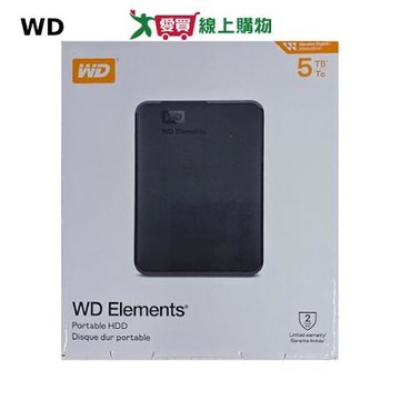 WD Elements 5TB 2.5吋行動硬碟【愛買】