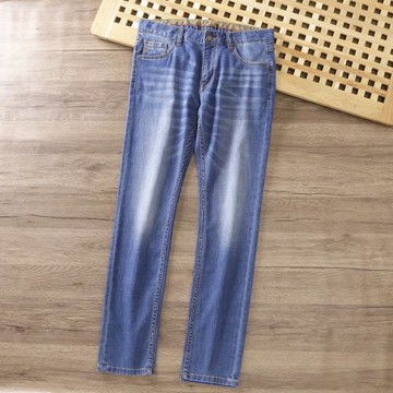 專柜299！高貨！直筒微彈牛仔褲男夏薄款經典復古水洗百搭休閑褲