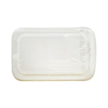 Enjoy101 全矽膠折疊餐盒 單格 矽膠材質安全 不含塑化劑、雙酚A 整體可微波 電鍋烤箱加熱、冷藏冷凍  霧白  1個