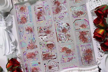 OKMT新七天原創社團咕卡貼紙PET手帳手賬膠帶賽博朋克 賽博曼陀羅