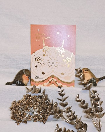 【生日卡】奶油雪系列_橘