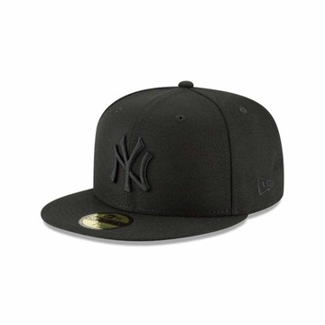 NEW ERA 男女款 棒球帽 59FIFTY LOGO 洋基 黑色_NE70353455
