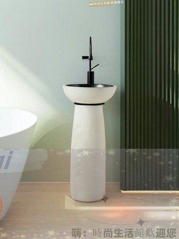 免運 可開發票 立柱式洗臉盆陶瓷立柱盆戶外洗手盆臺一體庭院花園水池洗面盆陽臺