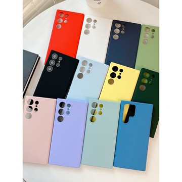 適用三星s23手機殼簡約s23ultra保護套S25液態硅膠s24+全包S24防摔s24Plus純色S23FE精孔S23鏡頭S22殼S25edge