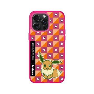 iPhone 15 Pro Max Clear 粉漾桃 - 寶可夢 Pokemon - 多彩系列-伊布格紋