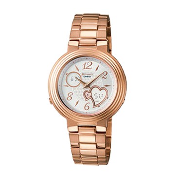 CASIO 心動時刻魅力腕錶(玫瑰金)