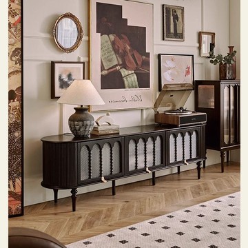 免運/公司貨 電視櫃 原木電視櫃 實木電視櫃 斗櫃 櫃子 美式復古實木電視柜家用收納儲物柜一體黑色法式客廳高級電視機柜 可開發票 全館五折 工廠現貨直銷 新品特價 z10234