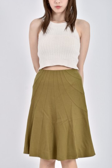 (L) 傘擺綠色長裙