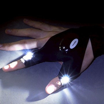 LED手指燈手套 手指燈 LED手套燈 發光手套 照明燈 工作手套 釣魚 登山 露營【FF069】99750走走去旅行