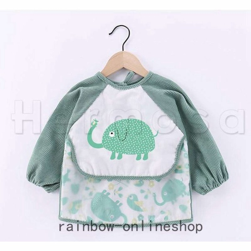 長袖スモック 子供用 エプロン 動物柄 車柄 ビブ付き 後ろ開き 防水 可愛い 女の子 男の子 キッズ 外遊び 絵画 食事 保育園 秋冬 おしゃれ 通販 Lineポイント最大get Lineショッピング