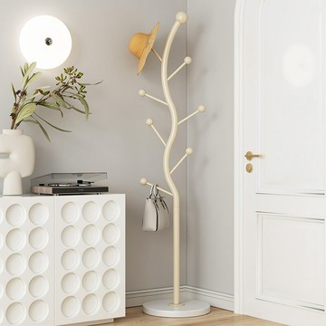 ??快速出貨 可開發票 晾衣架臥室內落地掛衣架簡易家用掛包架房間衣服架子奶油風衣帽架