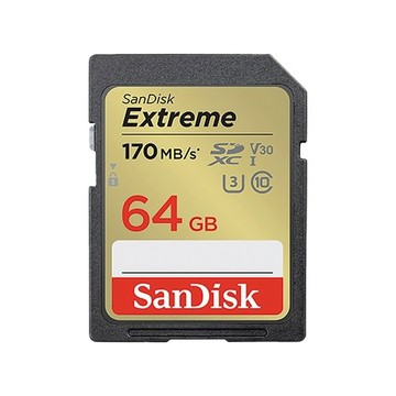 SANDISK Extreme SDXC 64GB | U3V30 | 讀170M | 公司貨 | 記憶卡