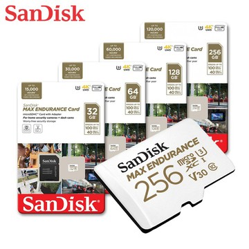 SanDisk MAX ENDURANCE 極致耐寫度 MicroSD V30 U3 4K 監視器專用記憶卡 廠商直送