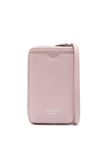 Emporio Armani - MyEA logo-debossed phone holder - women - Polyurethane - One Size - Pink
