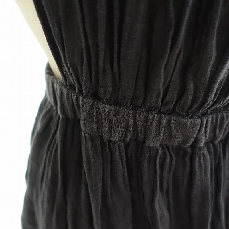 ネストローブ nest Robe *リネンガーゼエプロンワンピース*サロペット 