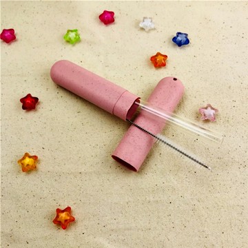 14mm粗吸管1入lohogo 高硼矽強化玻璃吸管光棍波霸套裝(+刷子+保護管)