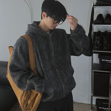 正韓奢華質感混色絨毛口袋連帽外套 2色 YUPPIE 預購商品 0105