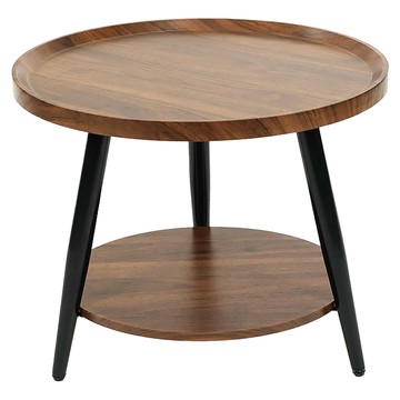 FAmILyLIFE 生活 木冶山居 Carmel雙層圓形茶几 60 x 48.5cm 6.3kg  胡桃木